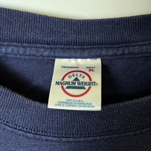 Vintage 90s Washington DC T Shirt Adult Blue XL Extra Large Graphic Tee Solid - Picture 4 of 14